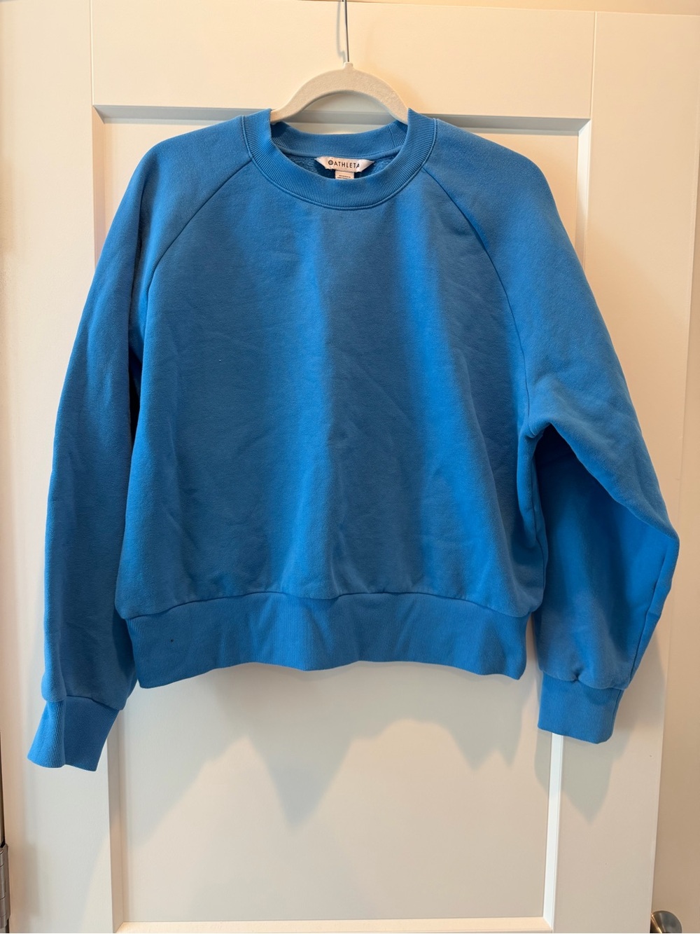 Athleta Women's Crewneck Sweatshirt in Cyan Blue